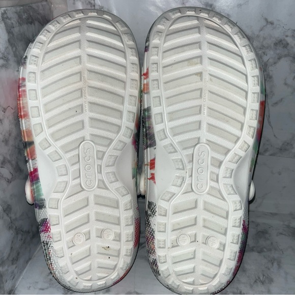 Crocs Womens 9 Mens 7 Lined Comfort Clogs Multi-Color Tie Dye Slip On 206341 - Picture 6 of 6